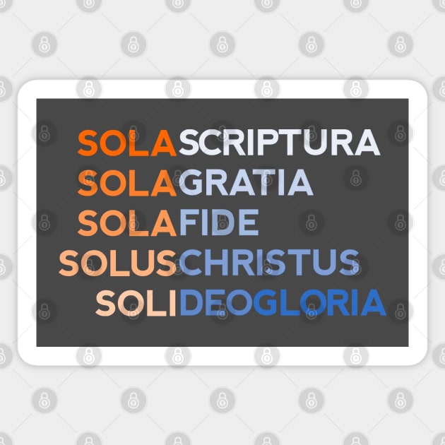 Five Solas of the Reformation Sticker by SeeScotty